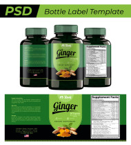 Premium PSD Bottle Label Templates: Tailor & Print for Beverages, Breweries, and Bars