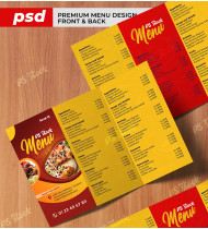 Professional PSD Menu Templates: Customize & Print for Restaurants, Cafes, and Bars