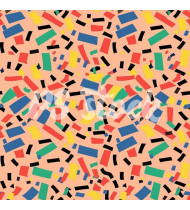 90s and 80s Seamless Pattern in Modern Flat Style - Hand-Drawn Vector Illustration