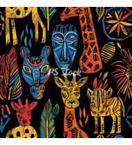 African Patterns - Hand-Drawn Vector Illustrations