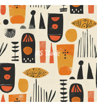 African Patterns - Hand-Drawn Vector Illustrations