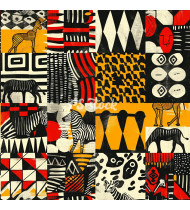 African Patterns - Hand-Drawn Vector Illustrations