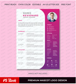 Modern Resume - CV Template One Page