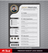 Professional CV Template PSD For Job and For Recent Graduates