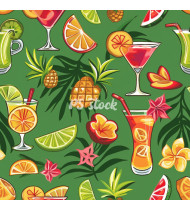 Cocktail Patterns - Hand-Drawn Vector Illustrations