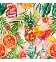 Cocktail Patterns - Hand-Drawn Vector Illustrations