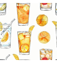 Cocktail Patterns - Hand-Drawn Vector Illustrations