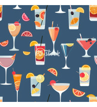 Cocktail Patterns - Hand-Drawn Vector Illustrations