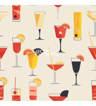 Cocktail Patterns - Hand-Drawn Vector Illustrations