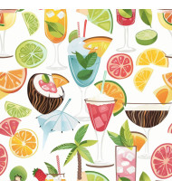 Cocktail Patterns - Hand-Drawn Vector Illustrations