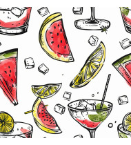 Cocktail Patterns - Hand-Drawn Vector Illustrations