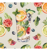 Cocktail Patterns - Hand-Drawn Vector Illustrations