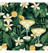 Cocktail Patterns - Hand-Drawn Vector Illustrations