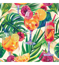 Cocktail Patterns - Hand-Drawn Vector Illustrations