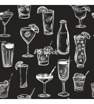 Cocktail Patterns - Hand-Drawn Vector Illustrations