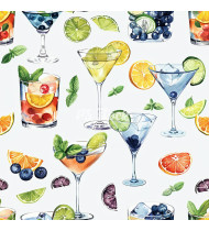 Cocktail Patterns - Hand-Drawn Vector Illustrations