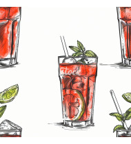 Cocktail Patterns - Hand-Drawn Vector Illustrations