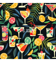 Cocktail Patterns - Hand-Drawn Vector Illustrations