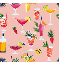 Cocktail Patterns - Hand-Drawn Vector Illustrations