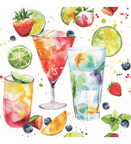 Cocktail Patterns - Hand-Drawn Vector Illustrations