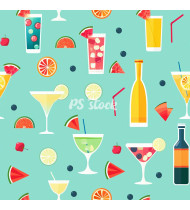 Cocktail Patterns - Hand-Drawn Vector Illustrations