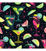 Cocktail Patterns - Hand-Drawn Vector Illustrations