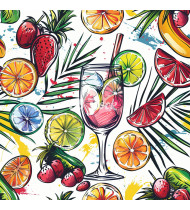 Cocktail Patterns - Hand-Drawn Vector Illustrations