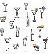 Cocktail Patterns - Hand-Drawn Vector Illustrations