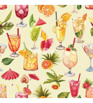 Cocktail Patterns - Hand-Drawn Vector Illustrations