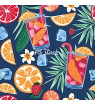 Cocktail Patterns - Hand-Drawn Vector Illustrations