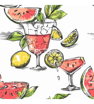 Cocktail Patterns - Hand-Drawn Vector Illustrations