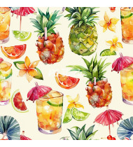 Cocktail Patterns - Hand-Drawn Vector Illustrations