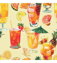 Cocktail Patterns - Hand-Drawn Vector Illustrations