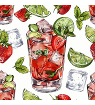 Cocktail Patterns - Hand-Drawn Vector Illustrations