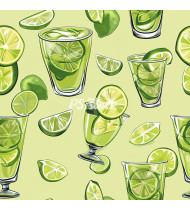 Cocktail Patterns - Hand-Drawn Vector Illustrations