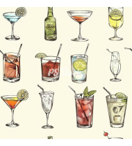 Cocktail Patterns - Hand-Drawn Vector Illustrations