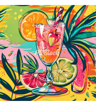 Cocktail Patterns - Hand-Drawn Vector Illustrations