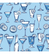 Cocktail Patterns - Hand-Drawn Vector Illustrations