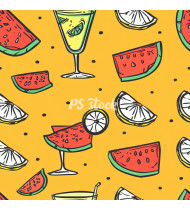 Cocktail Patterns - Hand-Drawn Vector Illustrations