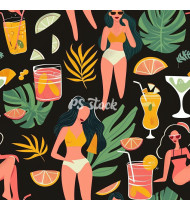 Cocktail Patterns - Hand-Drawn Vector Illustrations