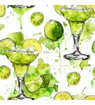 Cocktail Patterns - Hand-Drawn Vector Illustrations