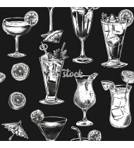 Cocktail Patterns - Hand-Drawn Vector Illustrations