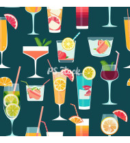 Cocktail Patterns - Hand-Drawn Vector Illustrations