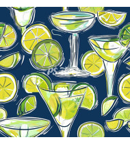 Cocktail Patterns - Hand-Drawn Vector Illustrations