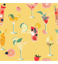 Cocktail Patterns - Hand-Drawn Vector Illustrations