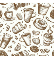 Coffee Patterns - Hand-Drawn Vector Illustrations