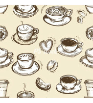 Coffee Patterns - Hand-Drawn Vector Illustrations