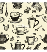 Coffee Patterns - Hand-Drawn Vector Illustrations