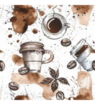 Coffee Patterns - Hand-Drawn Vector Illustrations