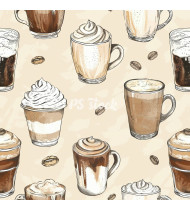 Coffee Patterns - Hand-Drawn Vector Illustrations